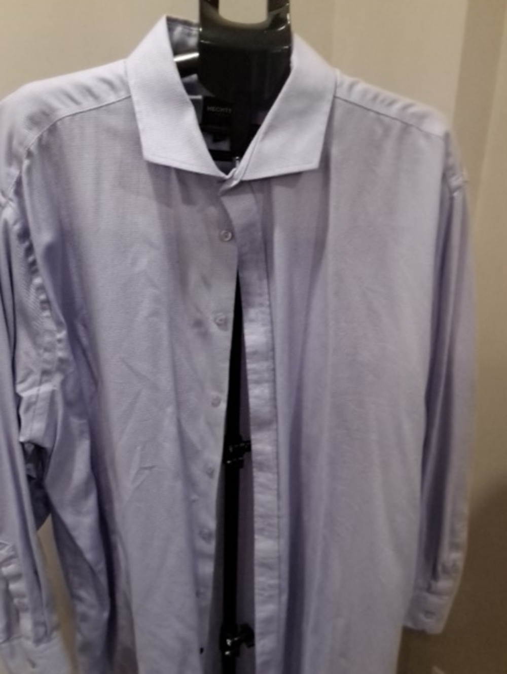 Light Blue Men's Purple Shirt - Classic Collared Button Front